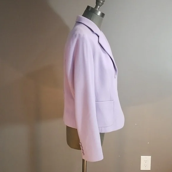 Louben made in Canada wool cashmere mix size 10. Lavender. Staple for capsule - Picture 4 of 13